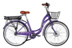 Електровелосипед Дорожник 26" ST Dorozhnik eAQUAMARINE BH рама-17" 36B 13А*г 500Вт фіолетовий з кошиком 2026 купити електро велик