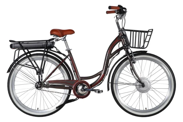 Електровелосипед Дорожник  26" ST Dorozhnik eAQUAMARINE BH рама-17" 36B 13А*г 500Вт сірий YS 7810 з кошиком 2026 купити електро велик