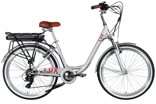 Електровелосипед Дорожник  26" ST Dorozhnik eLUX Vbr FR рама-17" 36B 13А*г 500Вт срiблястий 2026 купити електро велик