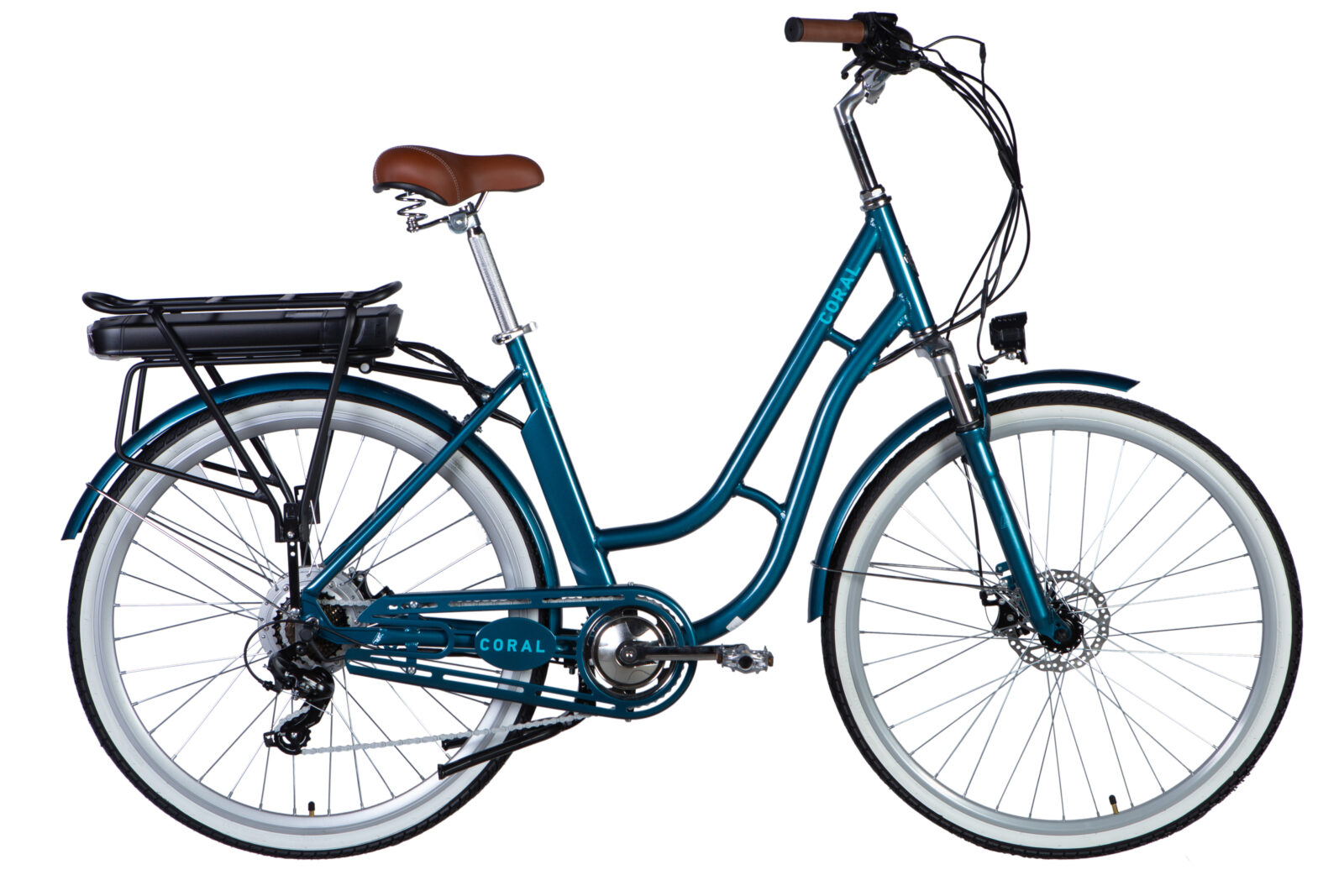 Електровелосипед Дорожник  28" AL Dorozhnik eCORAL DD FR рама-19" 36B 12.5А*г 500Вт темно-бірюзовий YS 767 2025 купити електро велик