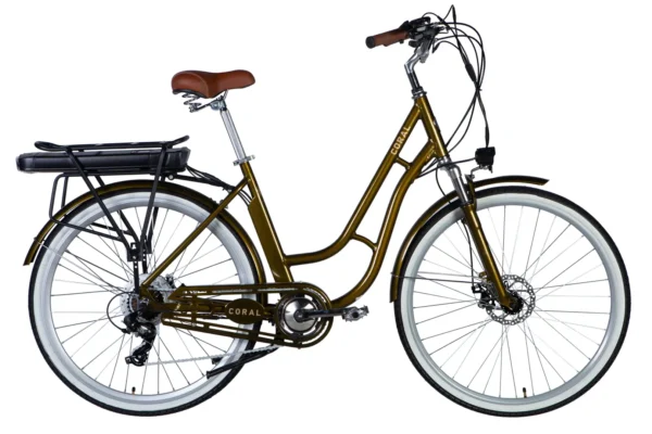 Електровелосипед Дорожник  28" AL Dorozhnik eCORAL DD FR рама-19" 48B 17.5А*г 500Вт бронзовий 2026 купити електро велик