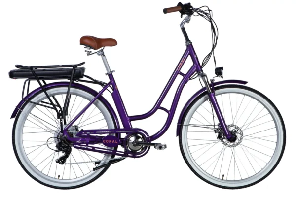 Електровелосипед Дорожник  28" AL Dorozhnik eCORAL DD FR рама-19" 48B 17.5А*г 500Вт фіолетово-синій 2026 купити електро велик
