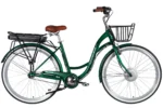 Електровелосипед Дорожник 28" ST Dorozhnik eAQUAMARINE BH рама-19" 36B 13А*г 500Вт зелений YS 902 з кошиком 2026 купити електро велик