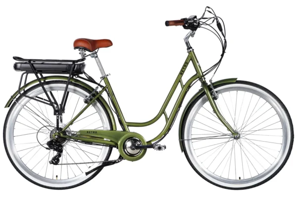 Електровелосипед Дорожник  28" ST Dorozhnik eRETRO Vbr FR рама-19" 36B 13А*г 500Вт темно-зелений 2026 купити електро велик