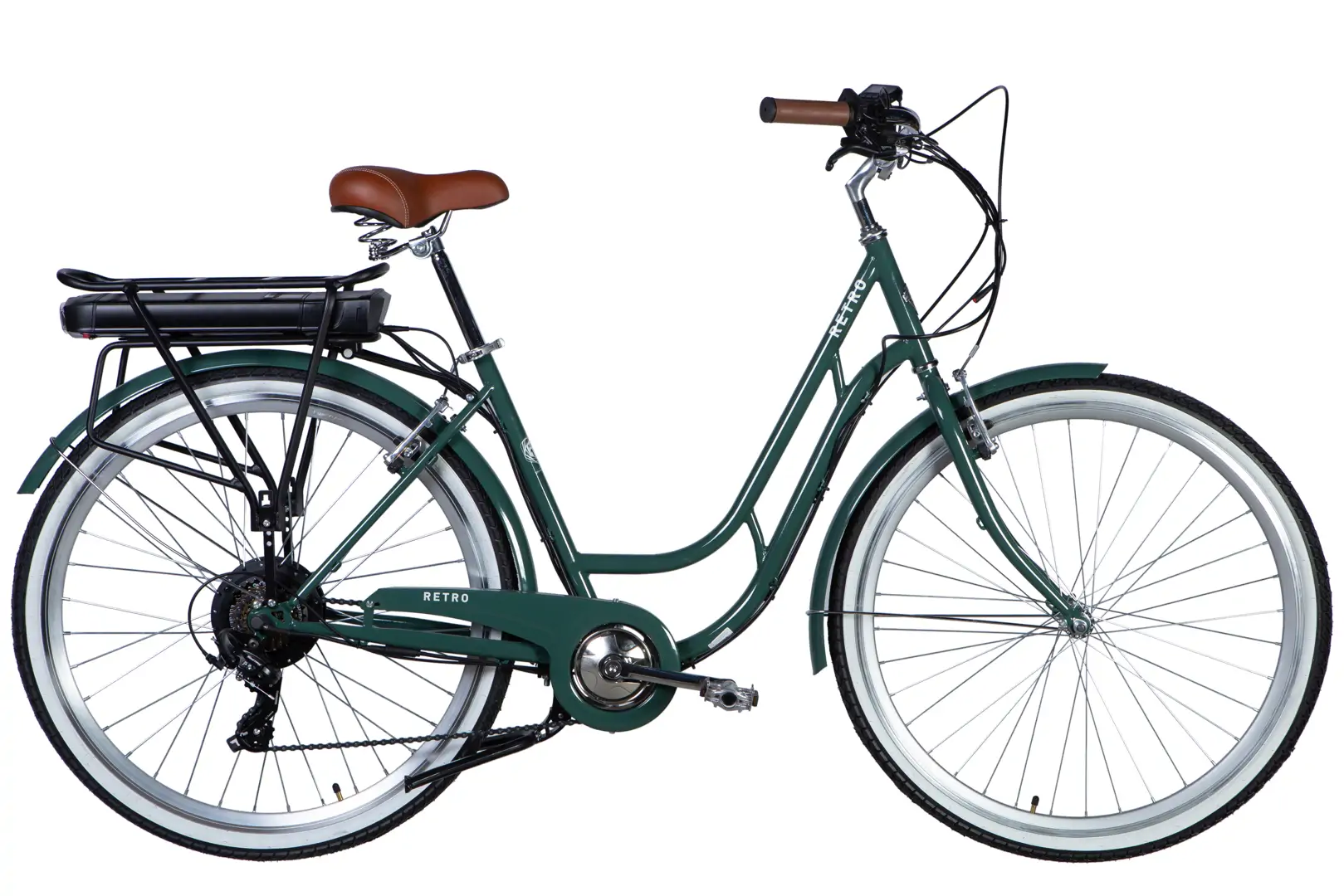 28" ST Dorozhnik eRETRO Vbr FR рама-19" 36B 13А*г 500Вт зелено-сірий 2026 Електровелосипед Електровелосипед Дорожник 28" ST Dorozhnik eRETRO Vbr FR рама-19" 36B 13А*г 500Вт зелено-сірий 2026 купити електро велик