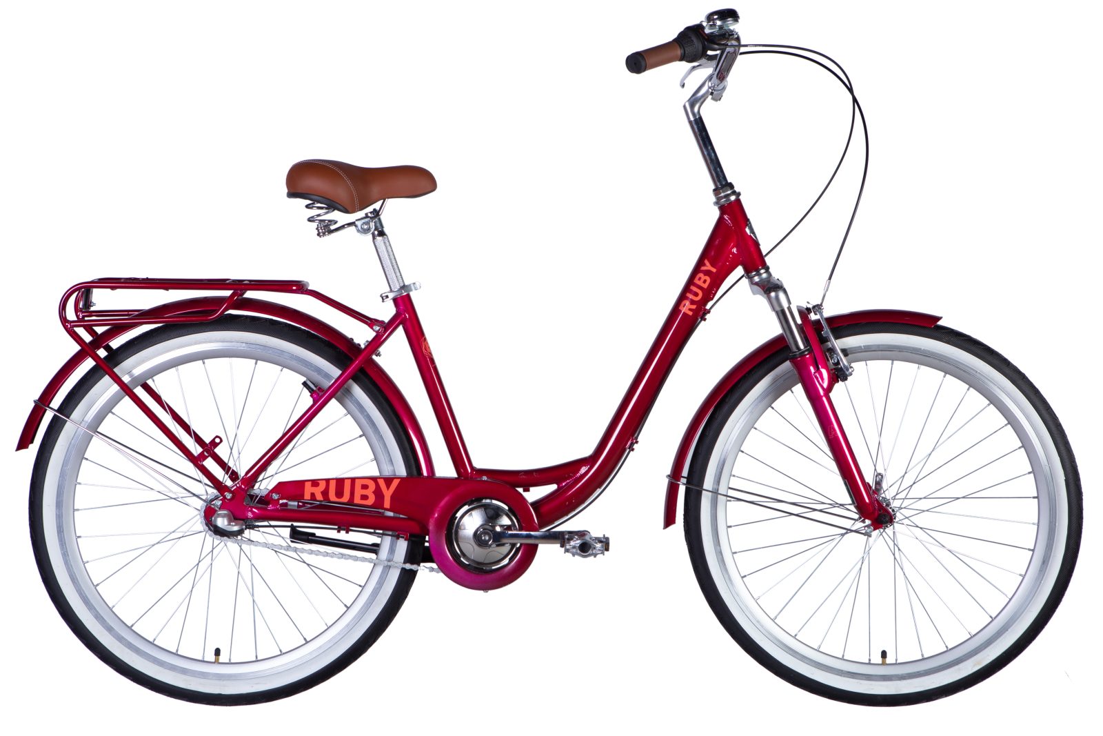Велосипед Дорожник міський  AL 26" Dorozhnik RUBY PH рама-17" бордовий 2025 для міста купити