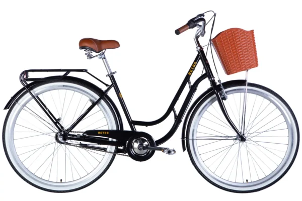 Dorozhnik RETRO 28" Жіночий велосипед Дорожник Ретро низька рама міський для літніх людей з кошиком рама-19"OPS-D-28-554 купити