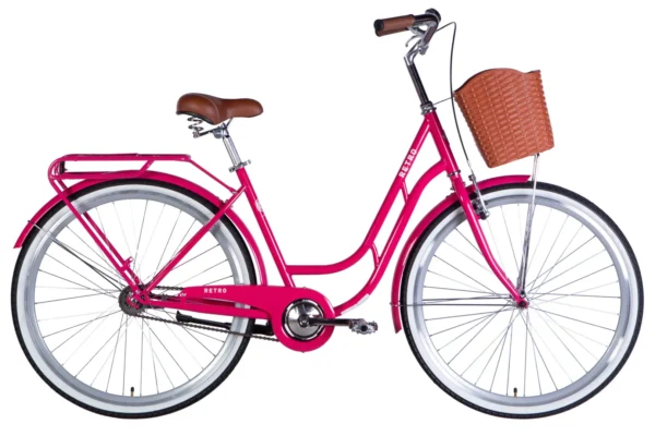 Dorozhnik RETRO 28" Жіночий велосипед Дорожник Ретро низька рама міський для літніх людей з кошиком рама-19"OPS-D-28-429 купити
